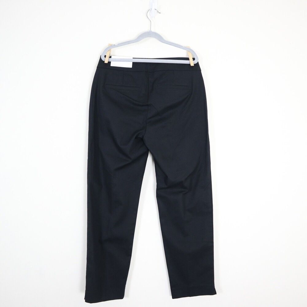 NWT Ann Taylor Size 0 The Crop Mid Rise Slim Leg Pants Black - Picture 7 of 10